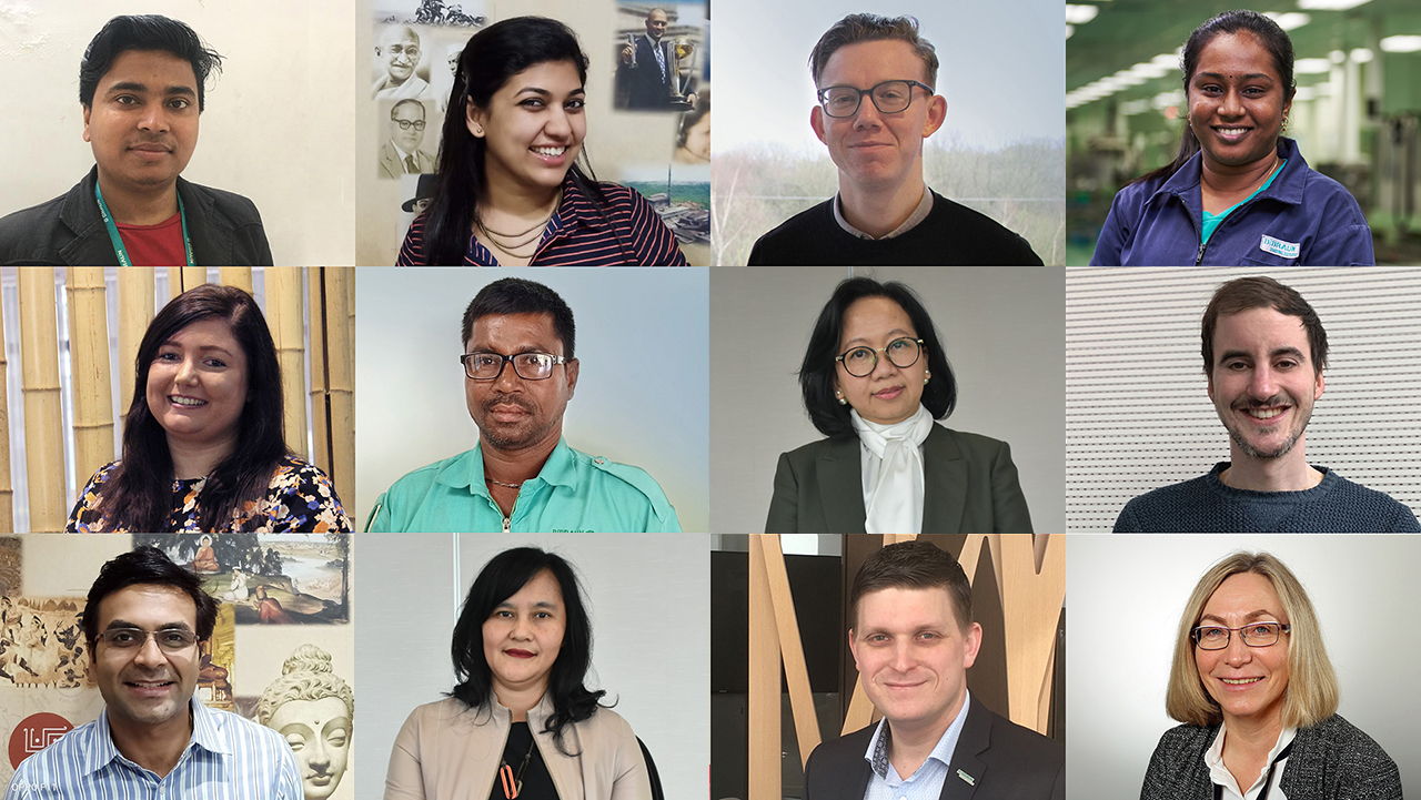 Dünya çapında B. Braun çalışanlarının on iki portresi. 