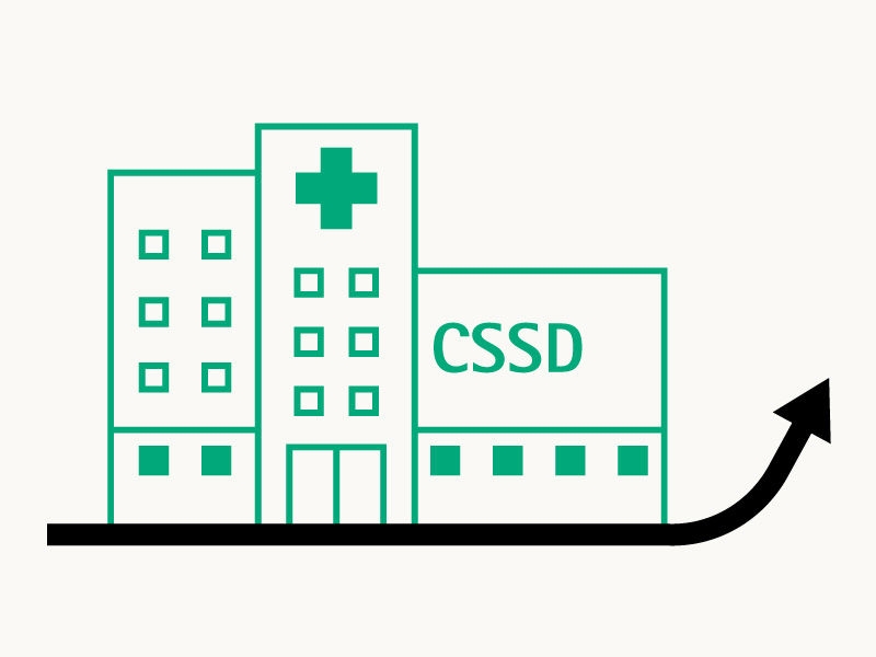 Bir MSÜ binası ve binanın altında yukarıyı gösteren bir ok bulunan simge