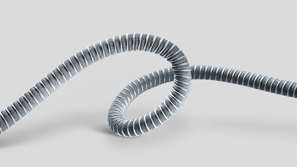 Gümüş graft örgülü, polyesterden yapılmış çift kadife vasküler protez