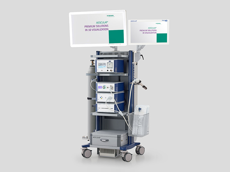 Görüntüleme sistemleri, insuflasyon (gaz verme) ve aspirasyon-irrigasyon (emme-yıkama) ekipmanlarıyla donatılmış endoskopik kuleler.